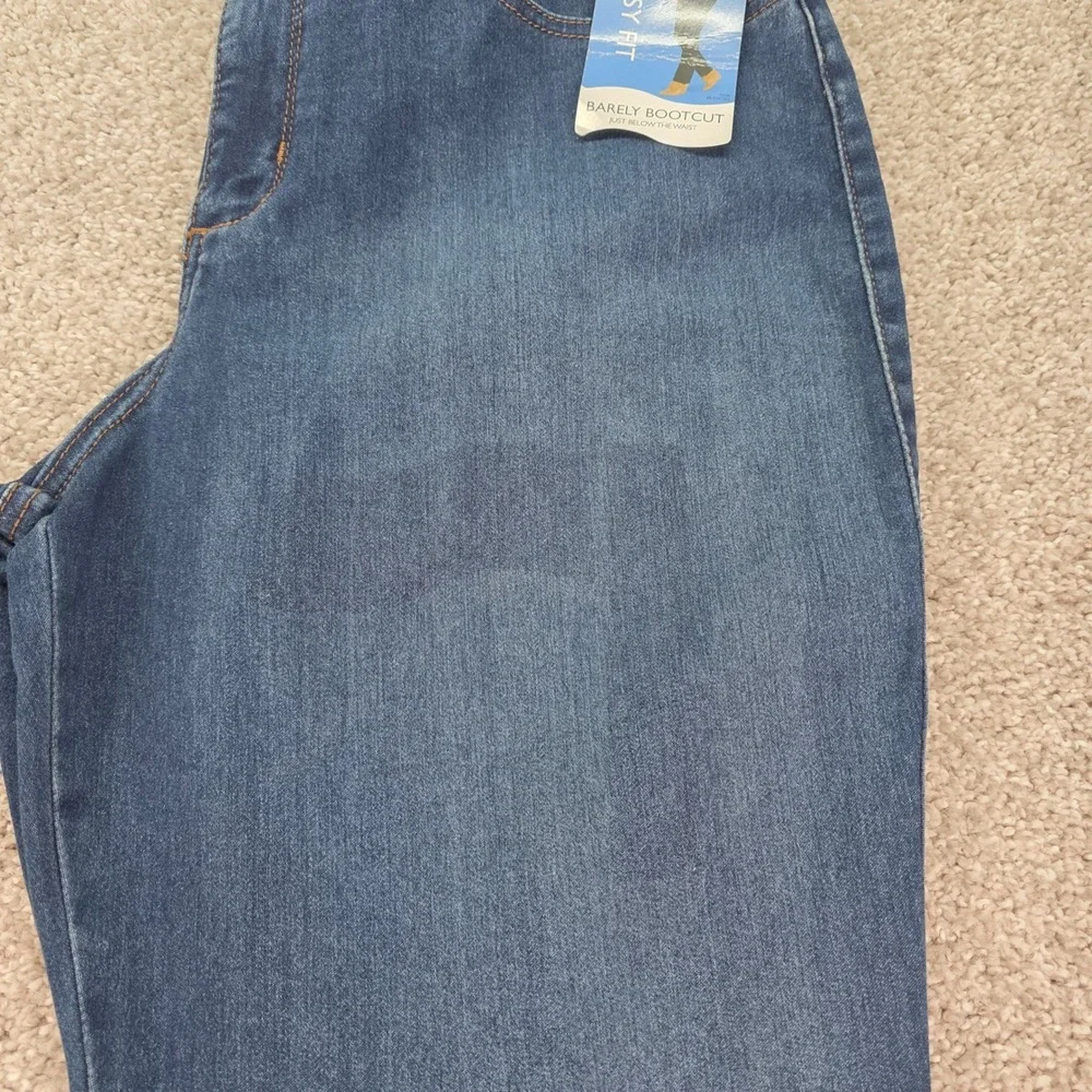 New Lee Easy Fit Barely Bootcut Jeans Women 16 Long Seawave Blue Stretch 3528127
